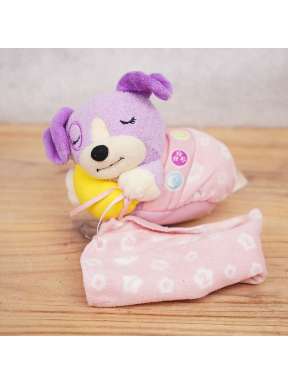 LeapFrog Twinkle Little Violet Purple Puppy Dog Plush Light Up Music W/ Blanket